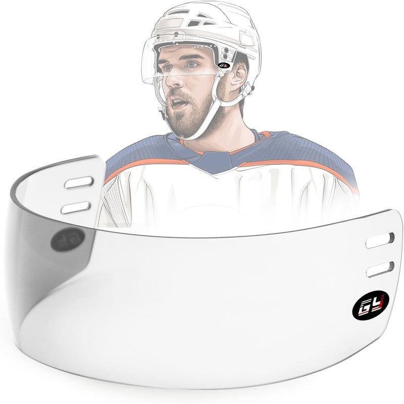 GY Hockey Helmet Visor, Hockey Helmet Clear Visor (Anti-Scratch/Anti-Fog) CE Marked (Clear) - Image 1